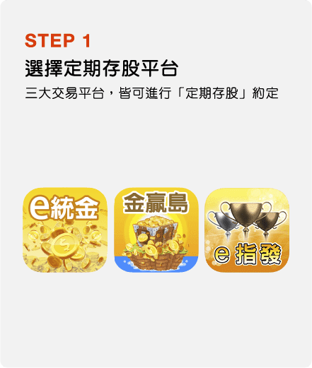 STEP1 選擇定期存股平台